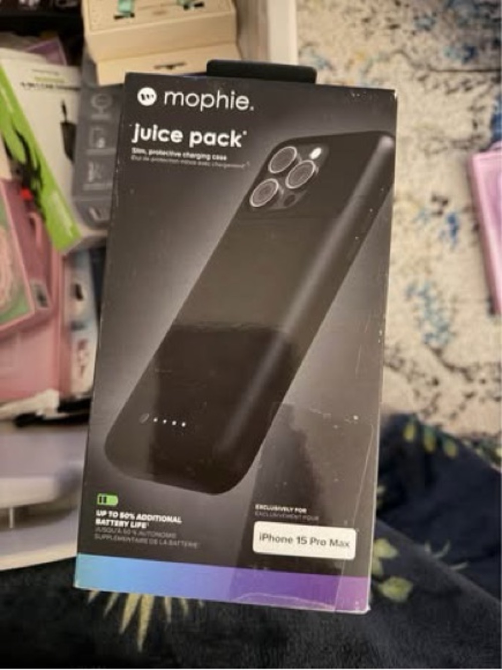 mophie Juice Pack Battery Case for iPhone 15 Pro Max - Black